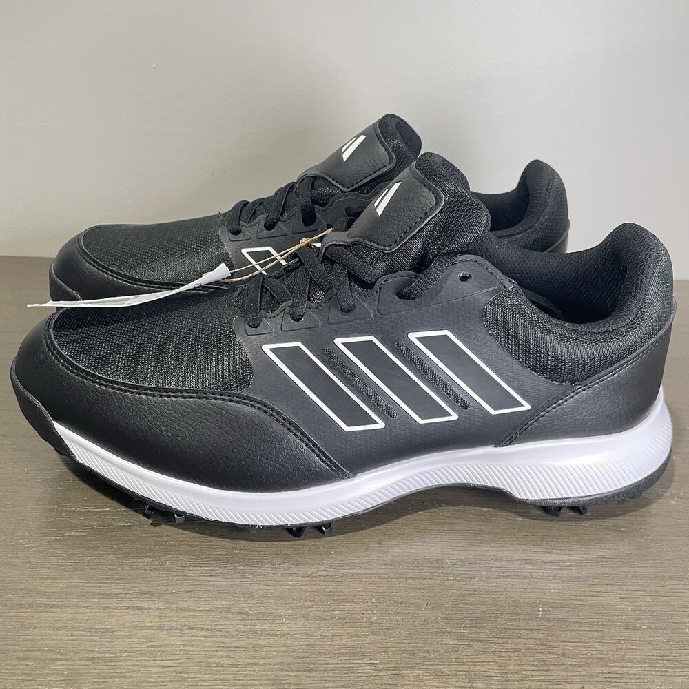Adidas Mens Size 9 Golf Shoes NEW Tech Response 3.0 Black White GV6893 Spikes